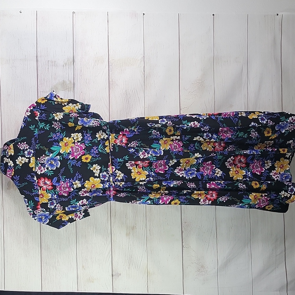 Time and Tru floral button-down dress sz XXL 20 - Picture 3 of 13